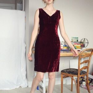 Vintage wine red cocktail dress
